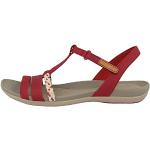 Czerwone Sandały skórzane damskie z nubuku na lato marki Clarks w rozmiarze 35,5 