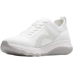 Białe Sneakersy skórzane damskie amortyzujące marki Clarks w rozmiarze 36 - Zrównoważony rozwój 