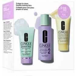 CLINIQUE All About Clean 3 Step Skin 2 Mini Kits Zestaw do pielęgnacji twarzy 1 szt.