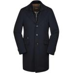 Niebieskie Płaszcze zimowe męskie pikowane eleganckie w rozmiarze XL 