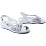 Białe Sandały na koturnie damskie na lato marki Comfortabel w rozmiarze 40 - wysokość obcasa od 5cm do 7cm 