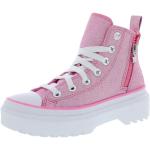 Różowe Wysokie sneakersy dla chłopców amortyzujące marki Converse Chuck Taylor All Star w rozmiarze 35 