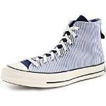 Niebieskie Wysokie sneakersy męskie w paski sportowe z poliestru marki Converse Chuck Taylor All Star '70 w rozmiarze 37 - Zrównoważony rozwój 