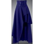 Niebieskie Długie spódnice damskie maxi na lato w rozmiarze XL 