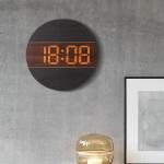 Czarne Zegary ścienne okrągłe o średnicy 30 cm drewniane 