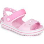 Przecenione Różowe Sandały dla dzieci na lato marki Crocs Crocband kids w rozmiarze 31 - wysokość obcasa do 3cm 