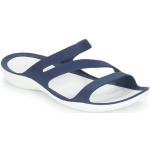 Niebieskie Sandały antypoślizgowe damskie na lato marki Crocs w rozmiarze 37 - wysokość obcasa do 3cm 