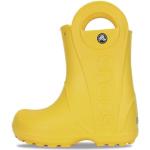Żółte Kalosze dla dzieci odblaskowe marki Crocs Handle w rozmiarze 33 