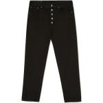 Czarne Elastyczne jeansy damskie z kamieniami dżinsowe marki DONDUP 