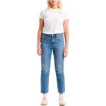 Niebieskie Zniszczone jeansy damskie proste dżinsowe o szerokości 26 marki LEVI´S w rozmiarze S 