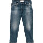 Niebieskie Zniszczone jeansy męskie dżinsowe w rozmiarze S 