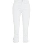 Białe Zniszczone jeansy damskie z ozdobnym strasem dżinsowe marki Liu Jo 