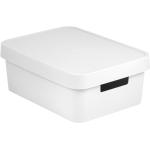 Białe Pudełka do przechowywania  z uchwytami w stylu skandynawskim 11L marki curver 