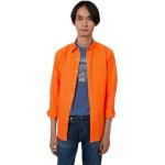 Pomarańczowe Koszule typu slim męskie haftowane w stylu casual bawełniane marki POLO RALPH LAUREN Big & Tall w rozmiarze L 