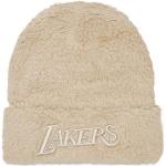 Białe Czapki zimowe męskie Lakers 