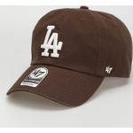 Przecenione Brązowe Czapki z daszkiem baseball cap męskie bawełniane marki 47 Brand LA Dodgers 