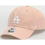 Różowe Czapki z daszkiem baseball cap męskie bawełniane marki 47 Brand LA Dodgers 