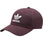 Bordowe Czapki z daszkiem baseball cap męskie bawełniane marki adidas 