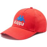 Czerwone Czapki z daszkiem męskie sportowe marki Kappa 