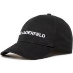Przecenione Czarne Czapki z daszkiem baseball cap damskie marki Karl Lagerfeld 