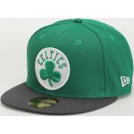 Zielone Czapki z daszkiem męskie z poliestru marki New Era 59FIFTY Boston Celtics 