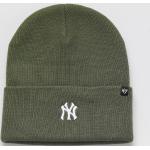 Przecenione Zielone Czapki zimowe męskie akrylowe marki 47 Brand New York Yankees 