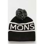 Przecenione Czarne Czapki zimowe męskie z pomponami marki Mons Royale 