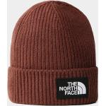 Przecenione Brązowe Czapki zimowe męskie akrylowe marki The North Face 