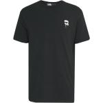 Czarne Koszulki męskie z krótkimi rękawami bawełniane marki Karl Lagerfeld w rozmiarze XL 