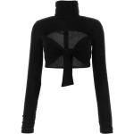 Czarne Bluzki damskie eleganckie z wiskozy na zimę marki Msgm w rozmiarze S 