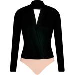 Czarne Body koszulowe damskie eleganckie marki Elisabetta Franchi w rozmiarze XL 