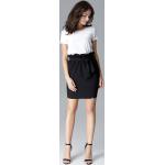 Czarne Krótkie spódnice damskie z wiskozy marki Katrus w rozmiarze XL 