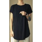 Czarne Koszulki oversize damskie do prania ręcznego z krótkimi rękawami bawełniane marki One Mug A Day 