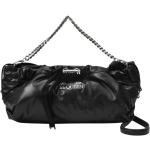 Czarne Małe torebki gładkie eleganckie z gładkiej skóry marki Alexander McQueen 