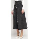 Przecenione Czarne Długie spódnice damskie dżinsowe maxi w rozmiarze L 