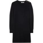 Czarne Sukienki damskie przezroczyste z poliestru na Święta marki Busnel w rozmiarze XL 