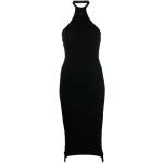 Czarne Sukienki ołówkowe damskie do prania ręcznego z wiskozy do kolan marki Courreges w rozmiarze L 