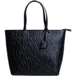 Czarne Shopper bags damskie eleganckie marki Armani Exchange 