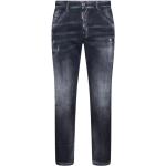 Czarne Elastyczne jeansy męskie dżinsowe marki D'squared2 w rozmiarze M 
