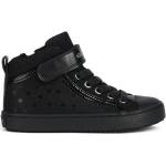 Czarne Sneakersy dla dzieci eleganckie z poliuretanu marki Geox w rozmiarze 35 