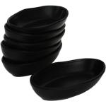Przecenione Czarne Komplety misek do mycia w zmywarce - 6 sztuk ceramiczne 