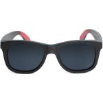 Czarne drewniane deskorolkowe polaryzacyjne okulary przeciwsłoneczne