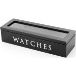 Czarne drewniane pudełko - 5 zegarków
