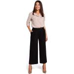 Czarne Spodnie typu culottes damskie z wiskozy marki MOE w rozmiarze XL 