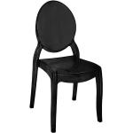 Czarne Krzesła stylowe sztaplowane w nowoczesnym stylu marki ELIOR 
