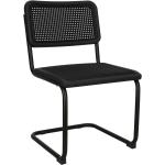 Przecenione Czarne Krzesła do jadalni plecione w nowoczesnym stylu marki ELIOR 
