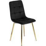 Złote Krzesła do jadalni tapicerowane pikowane w nowoczesnym stylu aksamitne marki ELIOR 