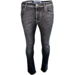 Srebrne Zniszczone jeansy męskie Skinny fit dżinsowe marki Jacob Cohen 