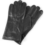 Czarne Rękawiczki do ekranów dotykowych męskie gładkie z owczej skóry marki Salt & Hide 