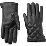 Czarne Rękawiczki do ekranów dotykowych męskie pikowane marki Fawler 